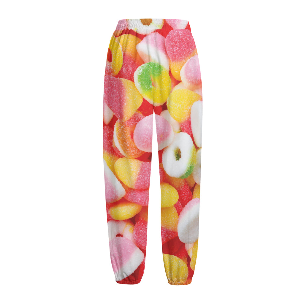 Sweet Gummy Print Fleece Lined Knit Pants