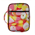 Sweet Gummy Print Front Pocket Bible Bag