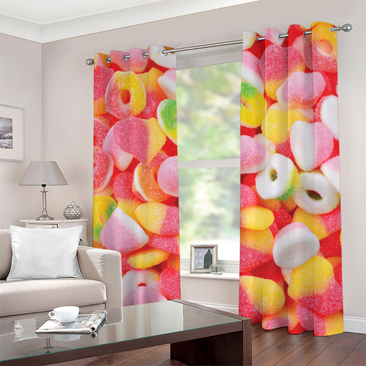 Sweet Gummy Print Grommet Curtains