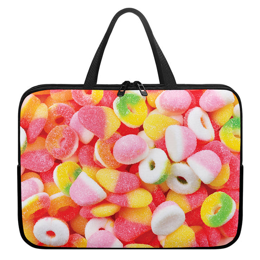 Sweet Gummy Print Laptop Sleeve With Handle