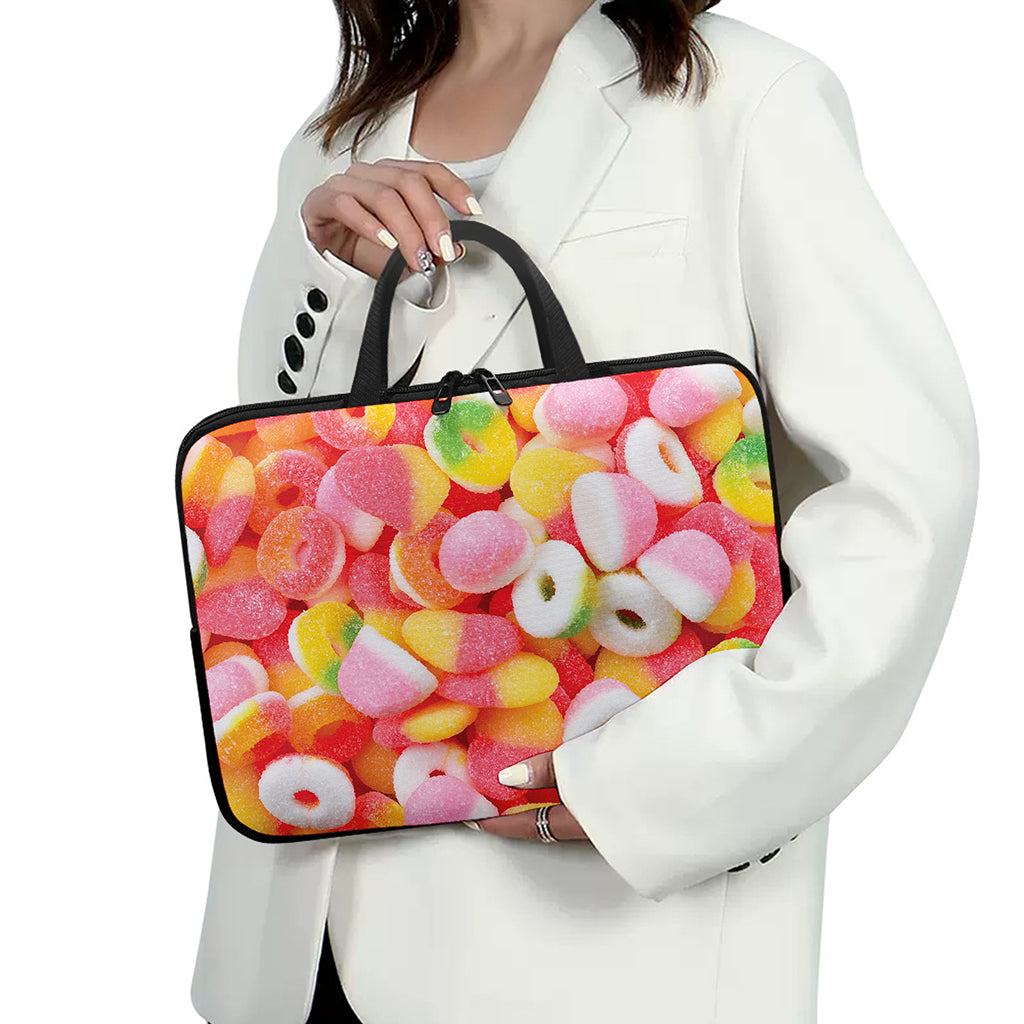 Sweet Gummy Print Laptop Sleeve With Handle