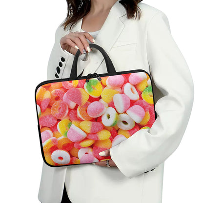 Sweet Gummy Print Laptop Sleeve With Handle