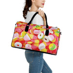 Sweet Gummy Print Leather Duffle Bag