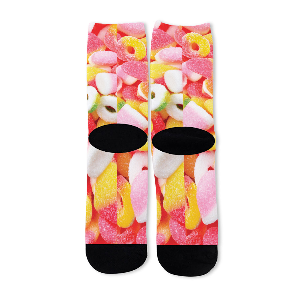 Sweet Gummy Print Long Socks