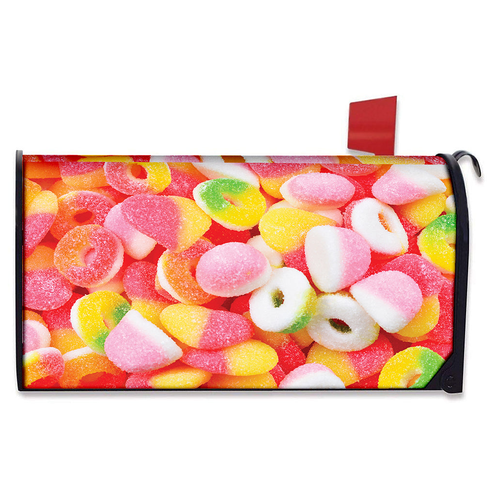 Sweet Gummy Print Mailbox Cover