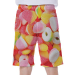 Sweet Gummy Print Men's Beach Shorts
