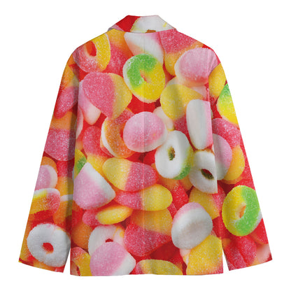 Sweet Gummy Print Men's Blazer