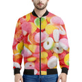 Sweet Gummy Print Men's Bomber Jacket