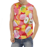 Sweet Gummy Print Men's Fitness Tank Top