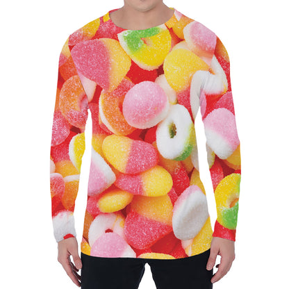Sweet Gummy Print Men's Long Sleeve T-Shirt