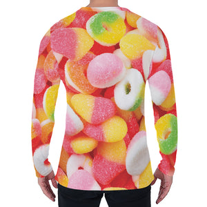 Sweet Gummy Print Men's Long Sleeve T-Shirt