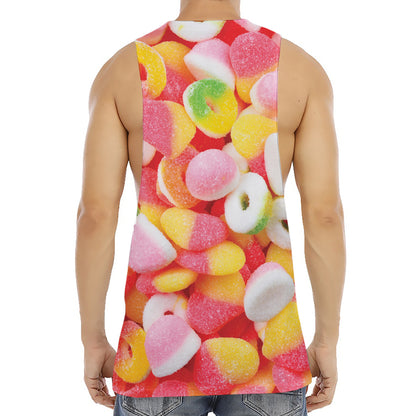 Sweet Gummy Print Men's Muscle Tank Top