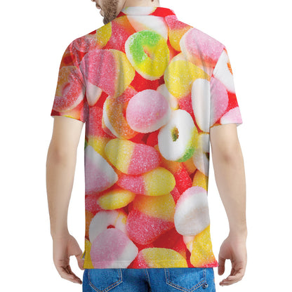 Sweet Gummy Print Men's Polo Shirt