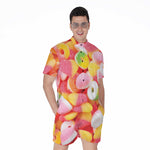 Sweet Gummy Print Men's Rompers