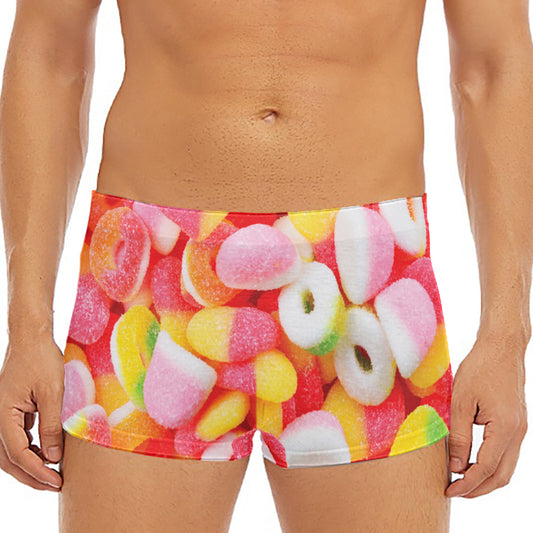 Sweet Gummy Print Men's Short Boxer Briefs