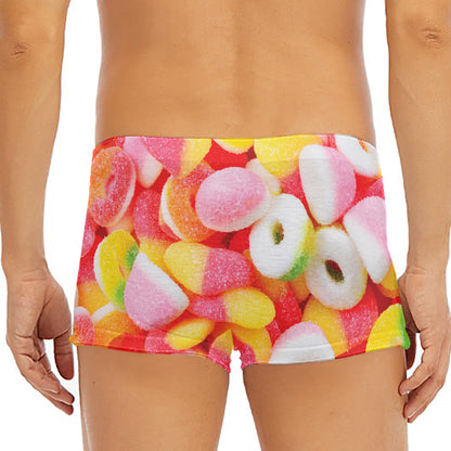 Sweet Gummy Print Men's Short Boxer Briefs