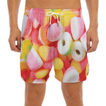 Sweet Gummy Print Men's Split Running Shorts
