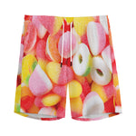 Sweet Gummy Print Men's Sports Shorts