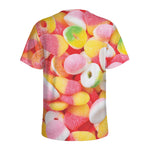 Sweet Gummy Print Men's Sports T-Shirt
