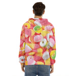Sweet Gummy Print Men's Velvet Pullover Hoodie