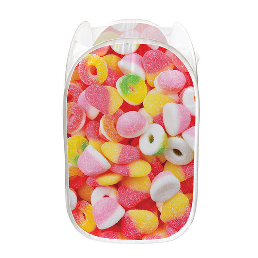 Sweet Gummy Print Mesh Laundry Hamper