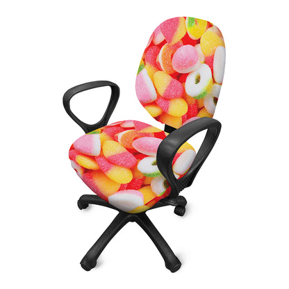 Sweet Gummy Print Office Chair Cover