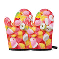 Sweet Gummy Print Oven Mitts