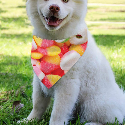 Sweet Gummy Print Over The Collar Dog Bandana
