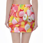 Sweet Gummy Print Pencil Mini Skirt