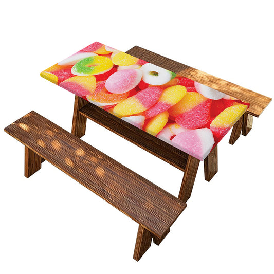 Sweet Gummy Print Picnic Table Cover