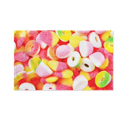 Sweet Gummy Print Polyester Flag