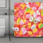Sweet Gummy Print Polyester Shower Curtain