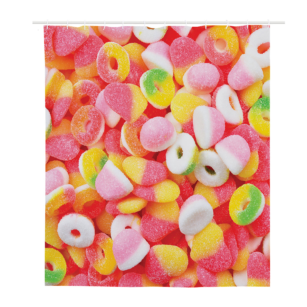 Sweet Gummy Print Polyester Shower Curtain