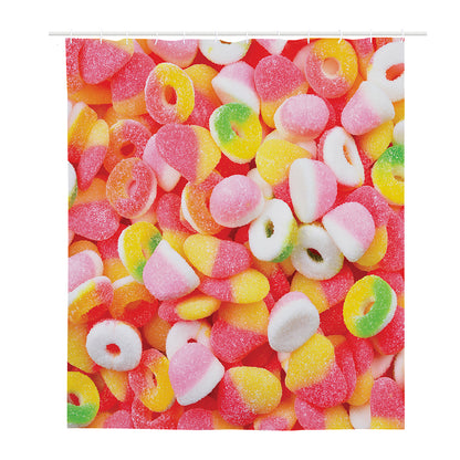 Sweet Gummy Print Polyester Shower Curtain