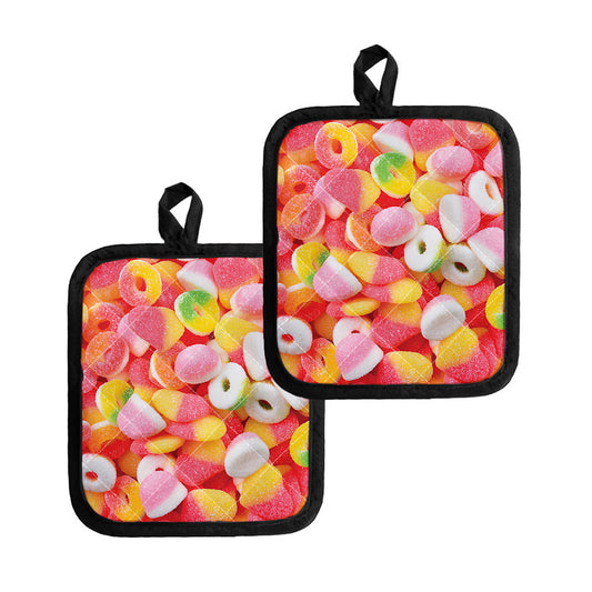 Sweet Gummy Print Pot Holders