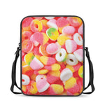 Sweet Gummy Print Rectangular Crossbody Bag