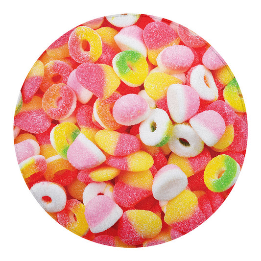 Sweet Gummy Print Round Blanket