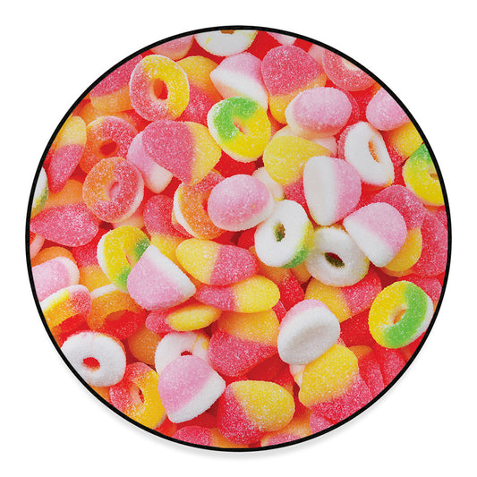 Sweet Gummy Print Round Floor Mat