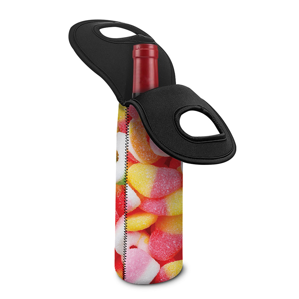 Sweet Gummy Print Single Neoprene Wine Tote