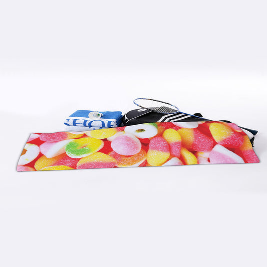 Sweet Gummy Print Sports Towel