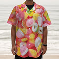 Sweet Gummy Print Textured Short Sleeve Shirt
