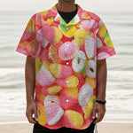 Sweet Gummy Print Textured Short Sleeve Shirt