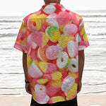 Sweet Gummy Print Textured Short Sleeve Shirt