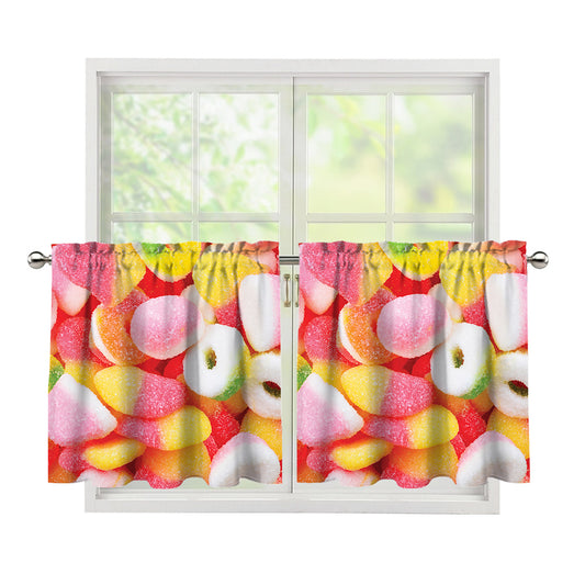 Sweet Gummy Print Tier Curtains