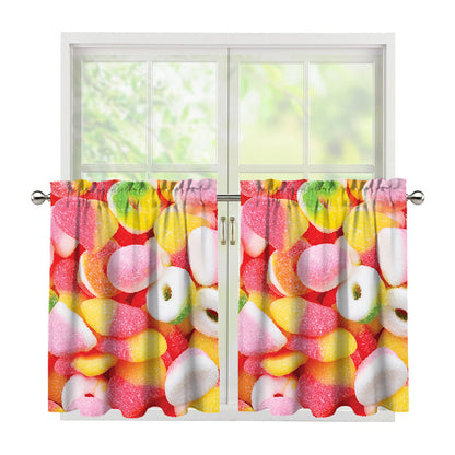 Sweet Gummy Print Tier Curtains