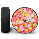 Sweet Gummy Print Tire Cover With Camera Hole