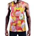 Sweet Gummy Print Men's Workout Tank Top
