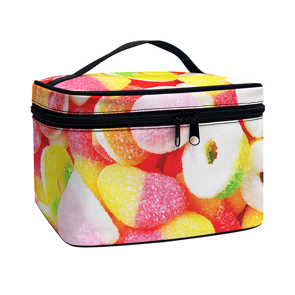 Sweet Gummy Print Travel Makeup Bag