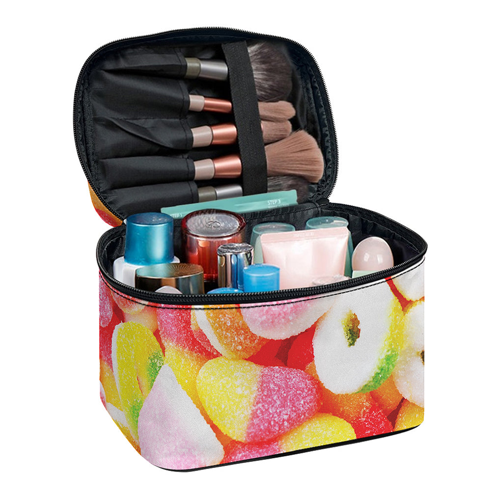 Sweet Gummy Print Travel Makeup Bag