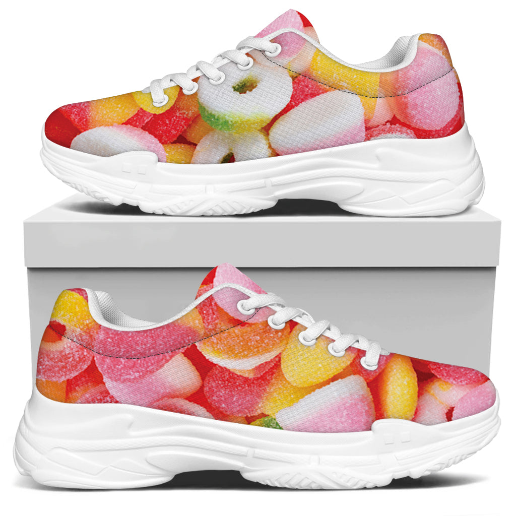 Sweet Gummy Print White Chunky Shoes